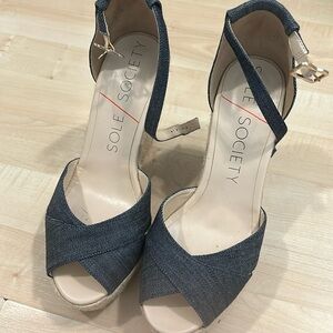 Sole society denim wedges